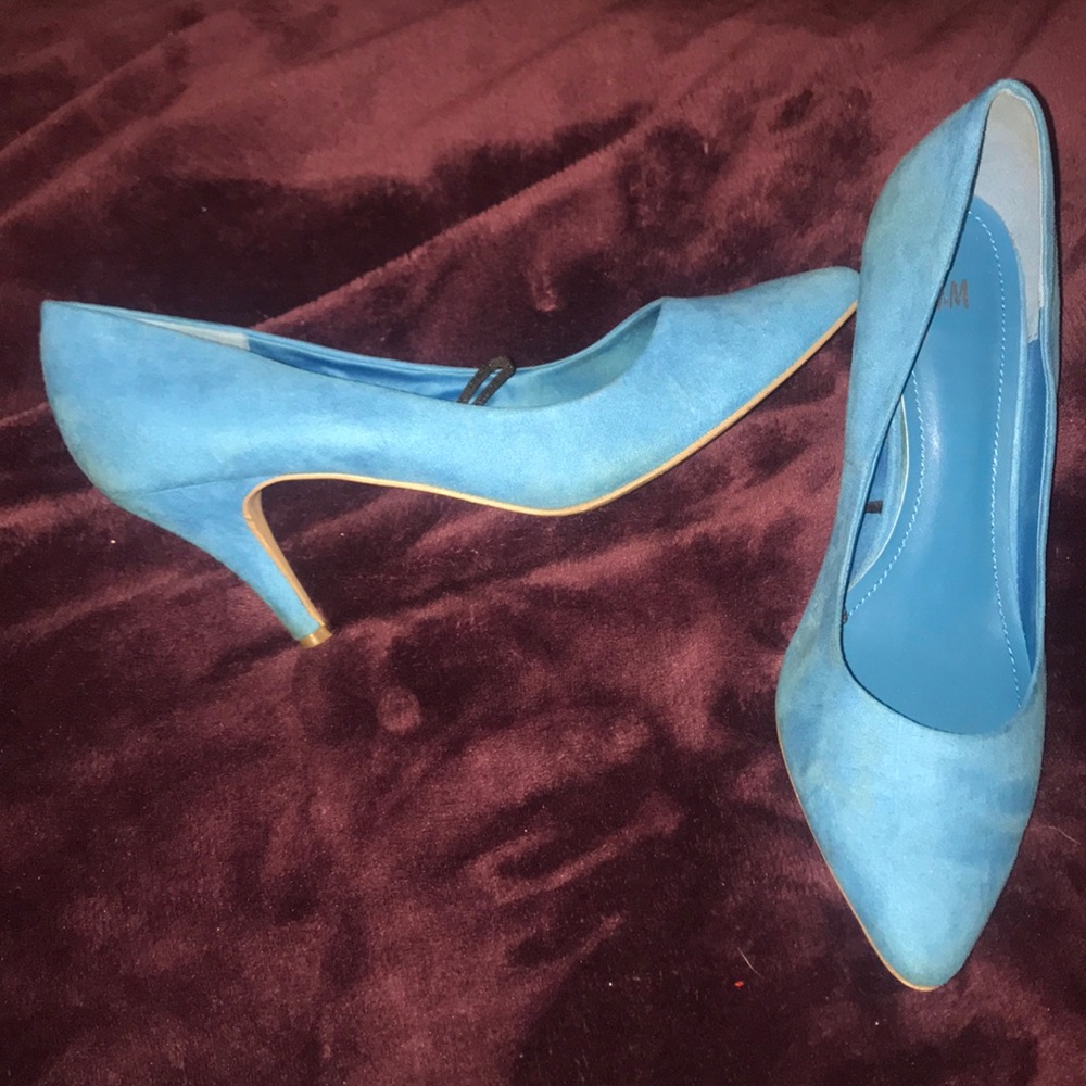 Blue short heels